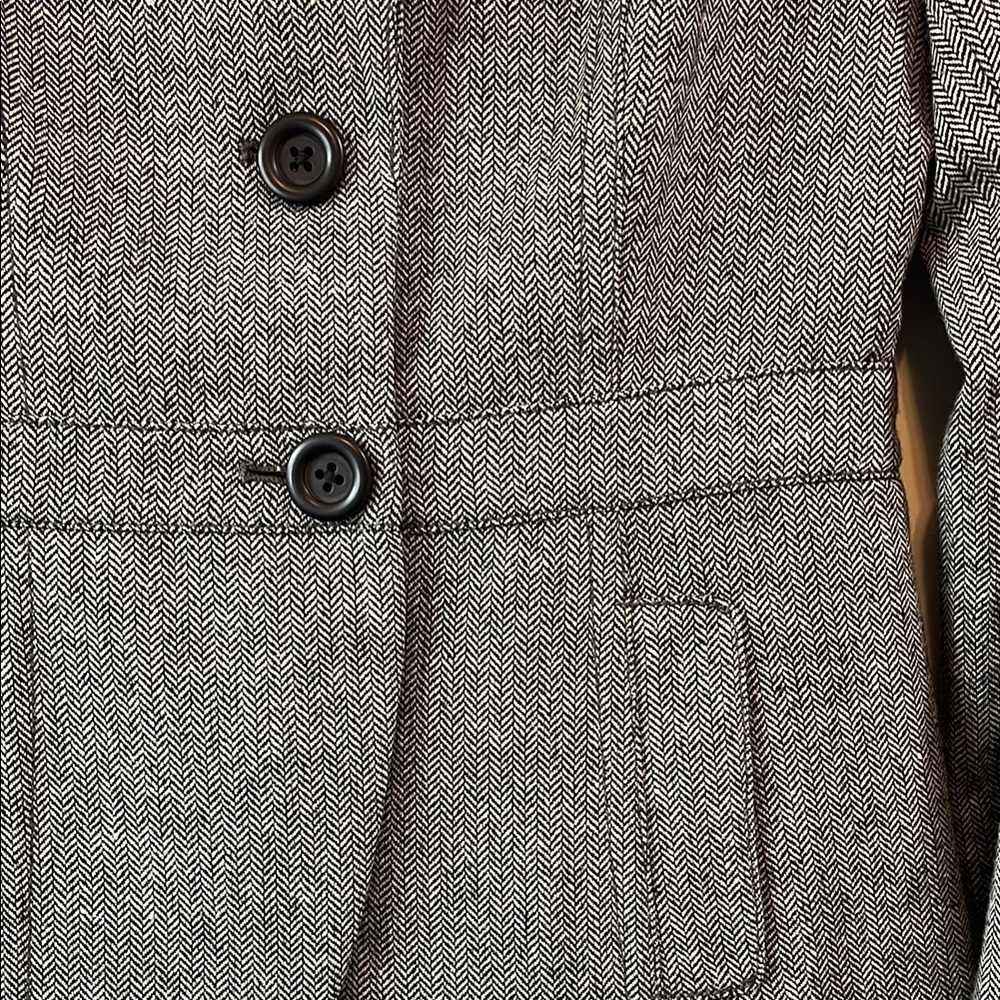 Y2k Fossil Gray Tailored Wool Blend Blazer With N… - image 5